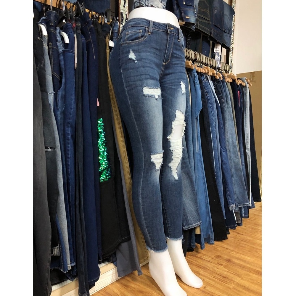 GZY jeans factory luxury denim skinny ladies private label women 2018 female garments brand stock jeans