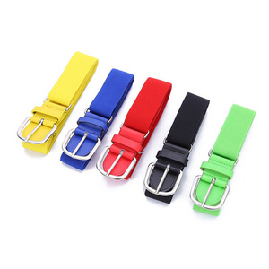 Adult and Youth Softball Uniform Belts PU Leather Belt Elastic Stretch Braided Baseball Golf Belt for Men and Women