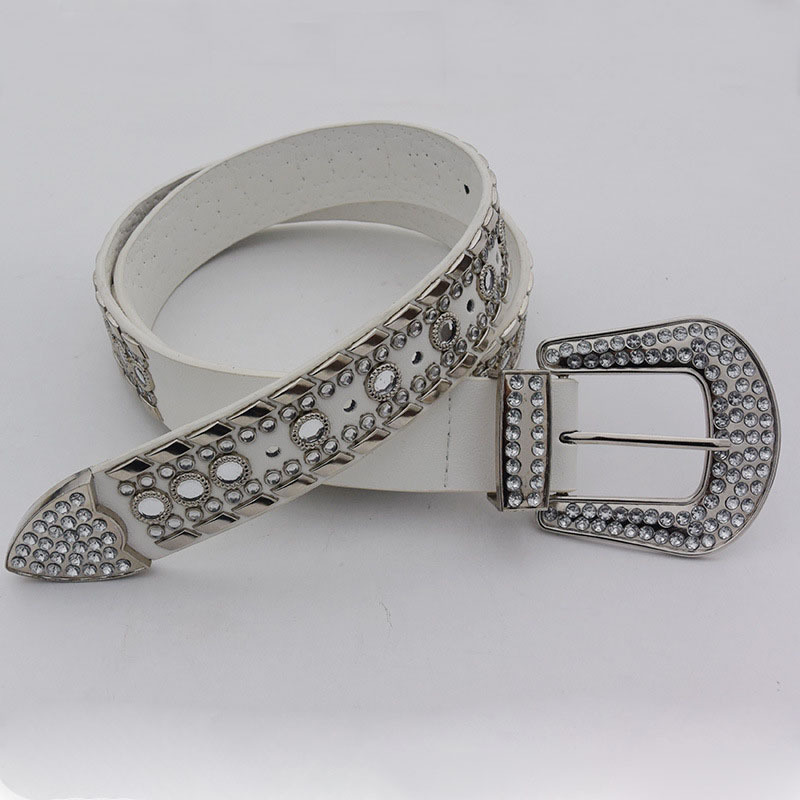 Shiny Crystal Rhinestone studded Women Men Unisex Belt Diamond Cowboy Western Belt