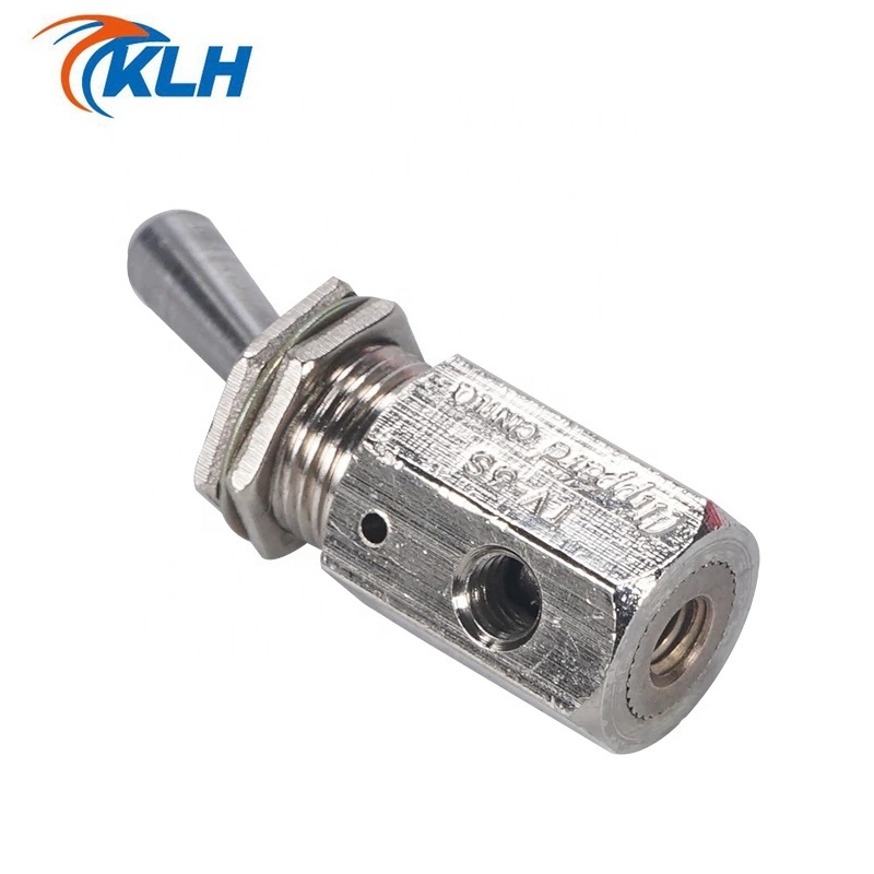 TV-3S Metal Toggles Switch 5mm Thread 2 Position 3 Way Mechanical Air Pneumatic Valve