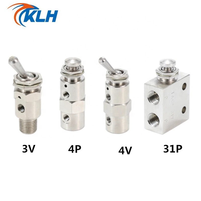 Cylindrical Air Pneumatic Mechanical Valve TAC2-4V Exhaust valve 2 Position 5 Way Self-locking Toggles switch TAC4V