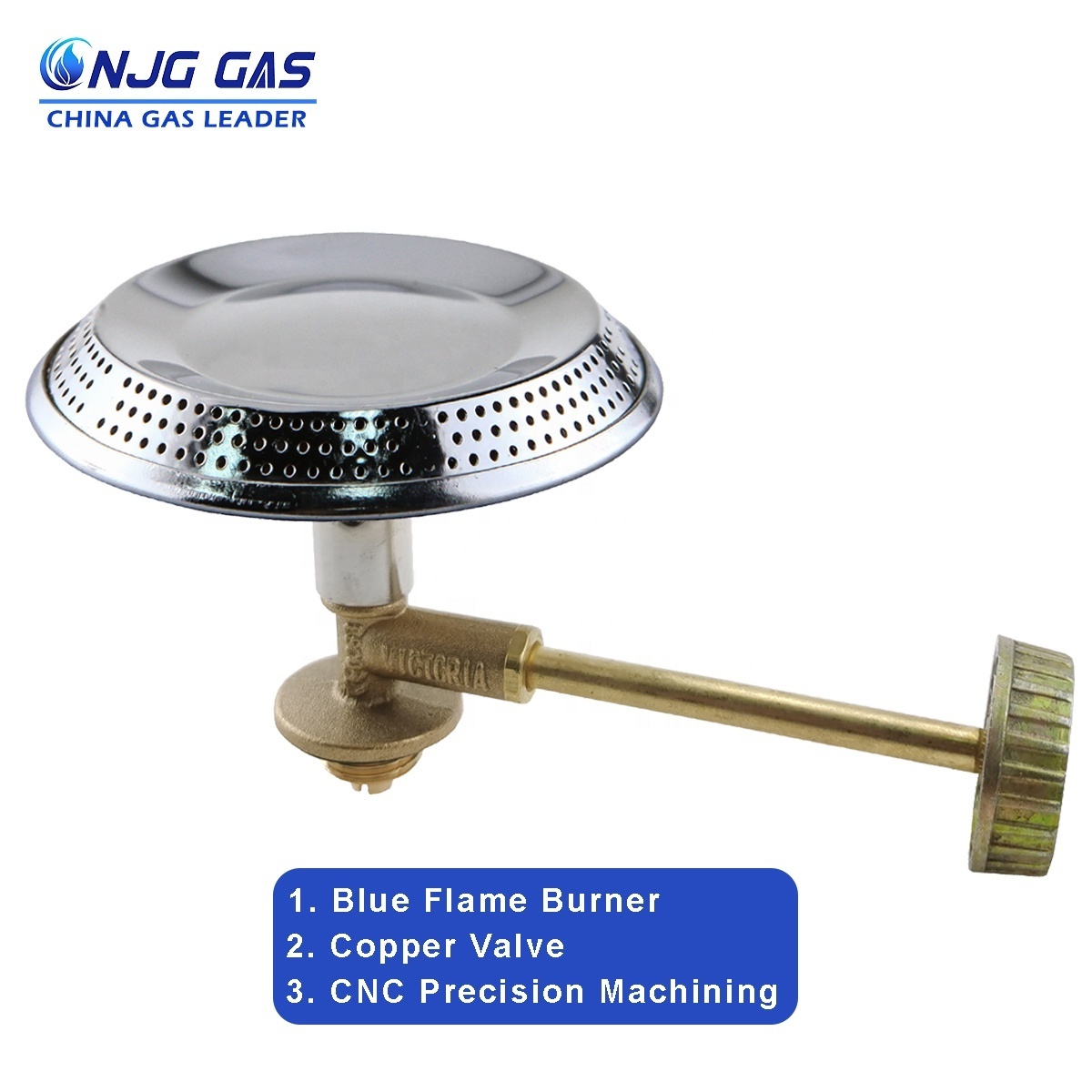 CNJG Portable Single Stainless Steel Small Mini Top Gas Burner LPG Camp Stove 6KG LPG Gas Burner Heads with Valve Cooktop