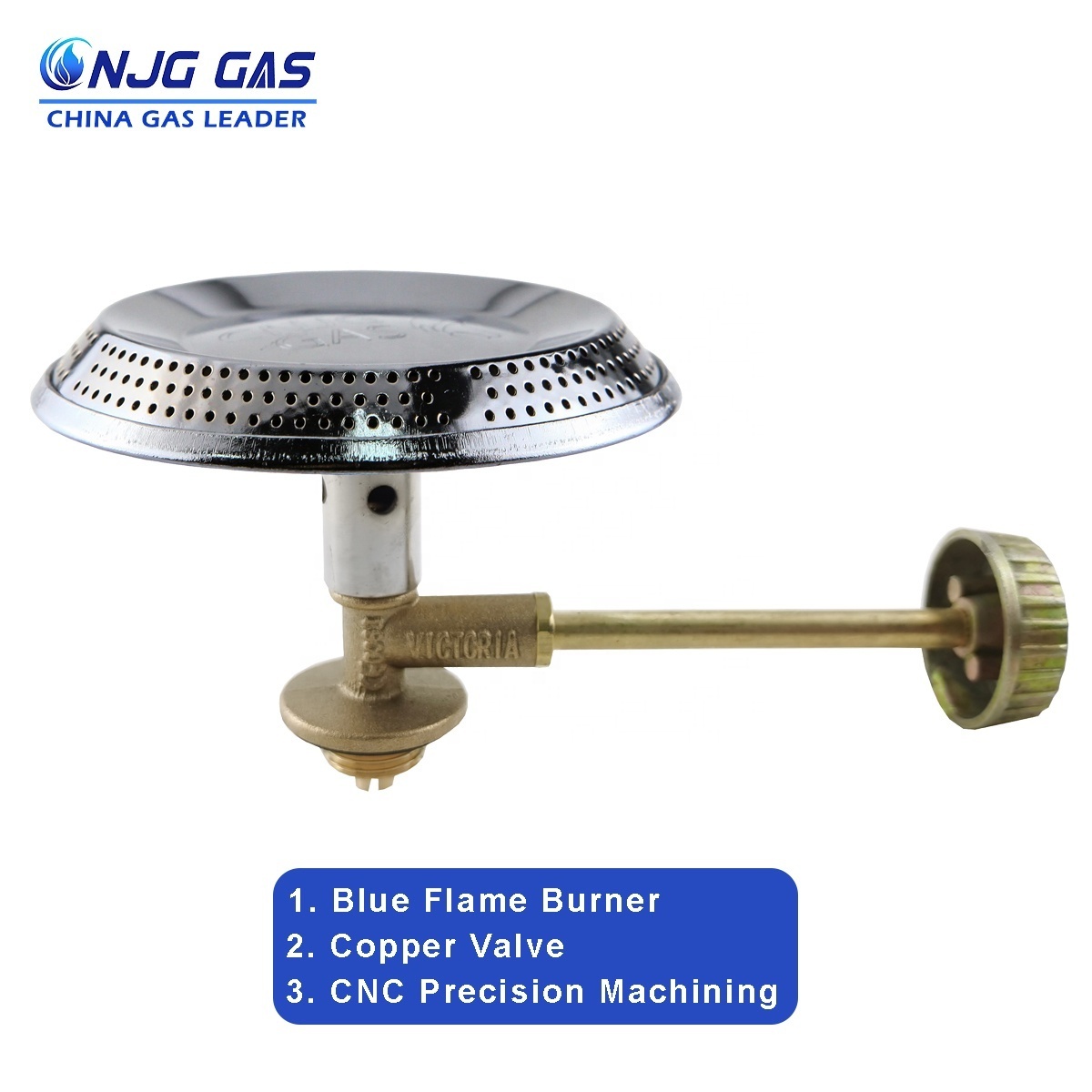 CNJG Orgas Propane Portable Small LPG Camping Gas Burner Stove with Brass Valve for 6kg Cylinder Cooking