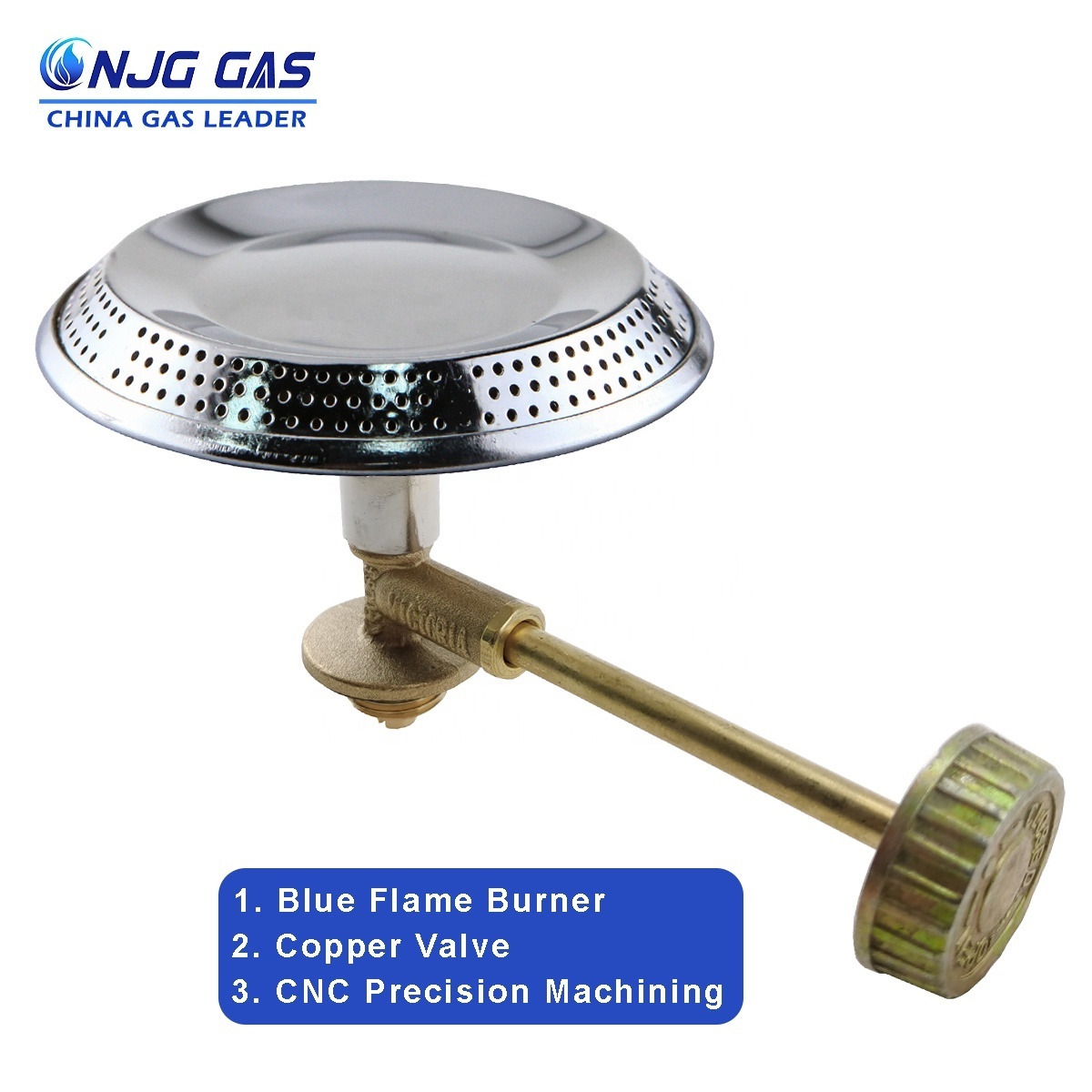 CNJG Portable Single Stainless Steel Small Mini Top Gas Burner LPG Camp Stove 6KG LPG Gas Burner Heads with Valve Cooktop