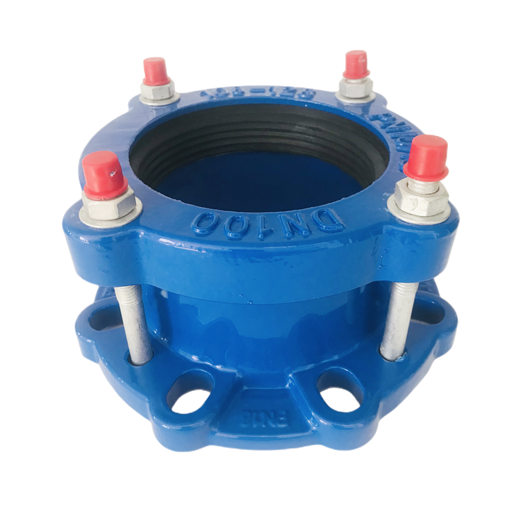 Manufacturer DN110 Ductile Iron Flexible Universal Flange Adaptor Coupling for HDPE PVC PE DCI DI Pipe