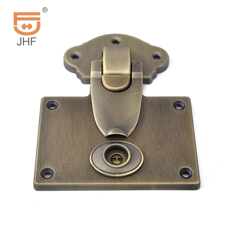 Big Leather luggage trunk Senior Hasp Catch Latch 106mm X 133mm Antique Brass Finish Chest Hardware for luggage trunk