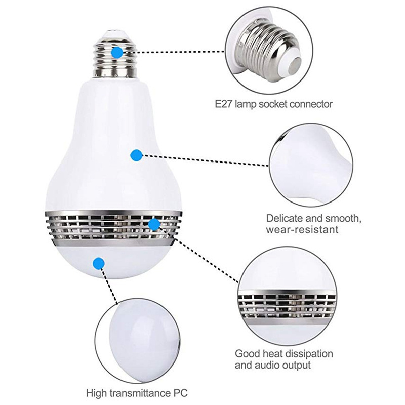 Wireless RGB led bulb  E27 Led Music Bulb Smart Light Speaker Led  Bulb with Speaker