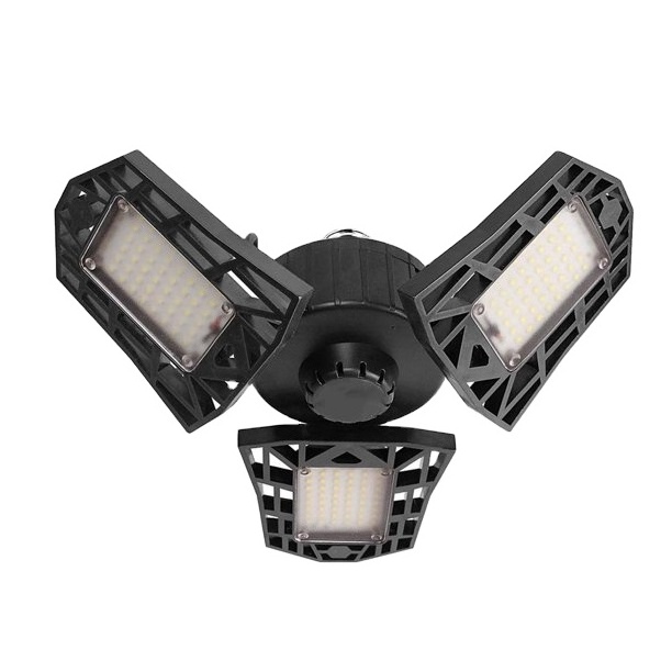 High Quality Shop light with 3 Leaves Suitable For Warehouse Basement 5000K 120V Led Garage Light