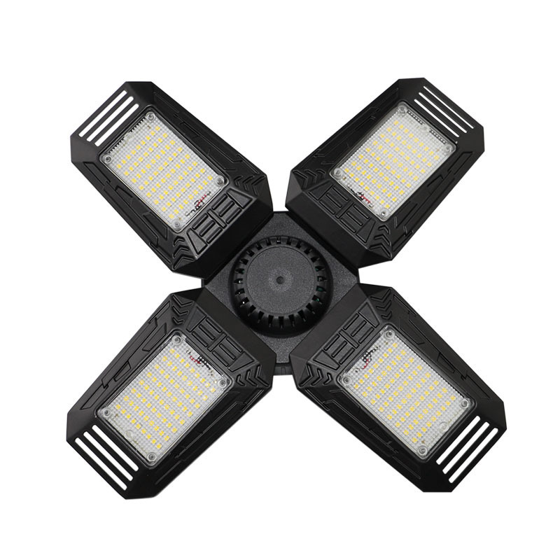 LED Garage Light 12000LM Foldable Deformable Garage Ceiling light super bright 4 Panel garage led light