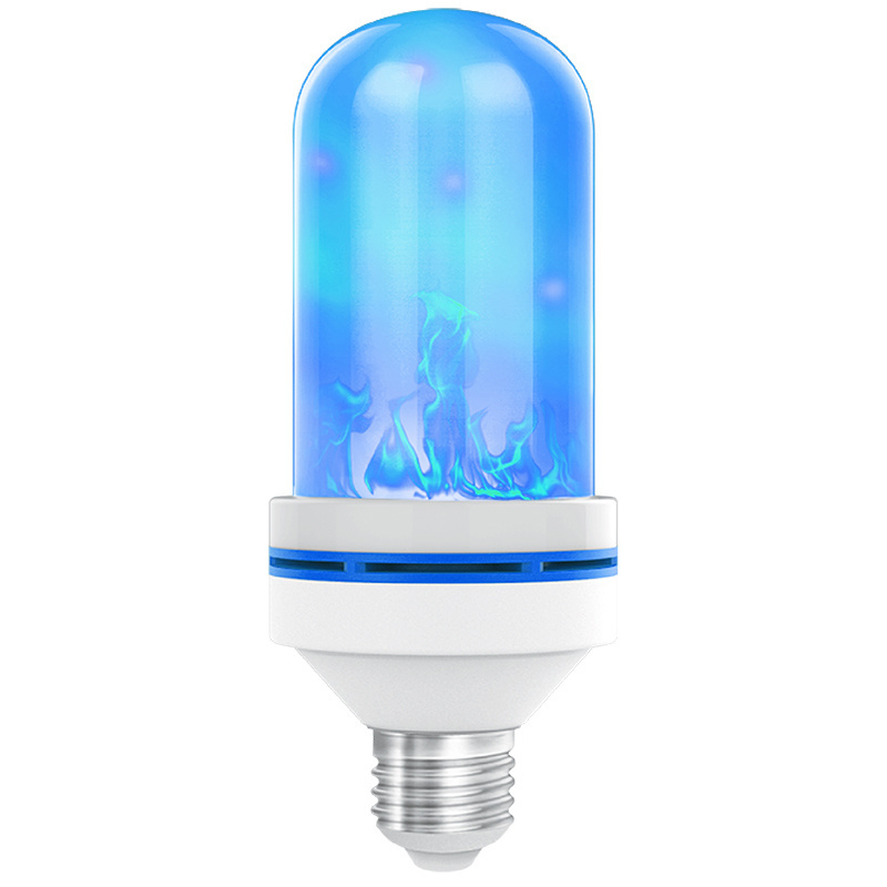 blue yellow low voltage E26 led flame effect light bulb