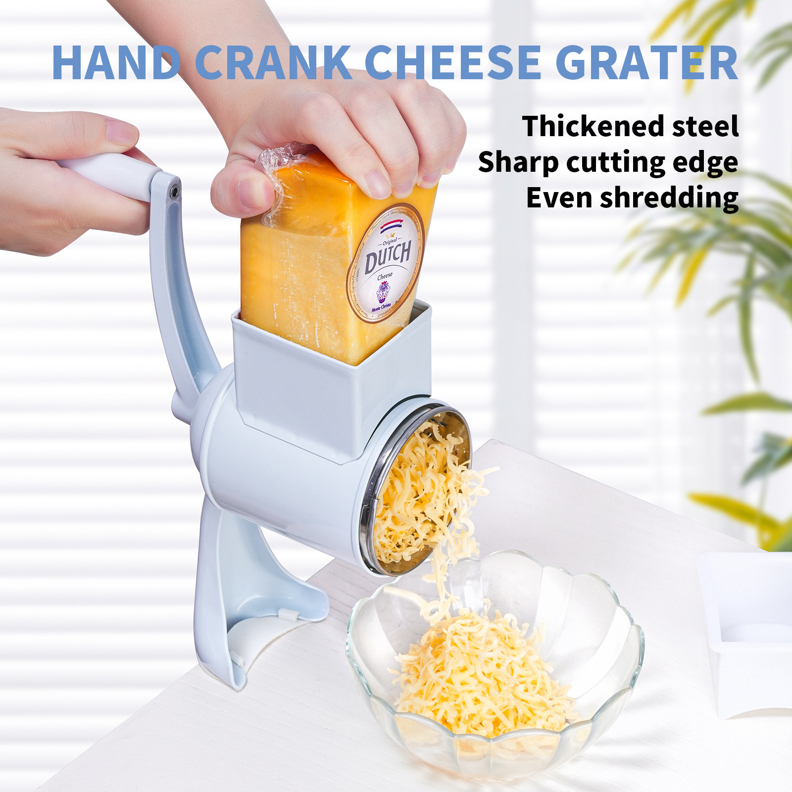 wholesale kitchen supplies rotary cheese grater Manual multifunctional Drum vegetable cutter