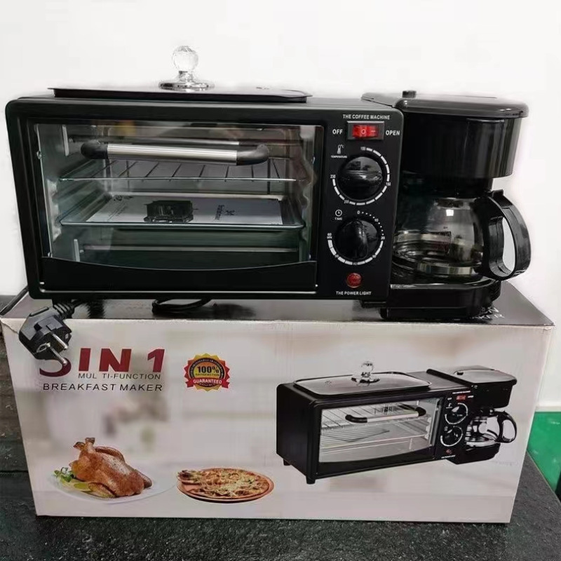 2023 Silver Crest Automatic Electric Bread Toaster Oven Multi function 3 in 1 Breakfast Maker Multi-functional Breakfast Machine