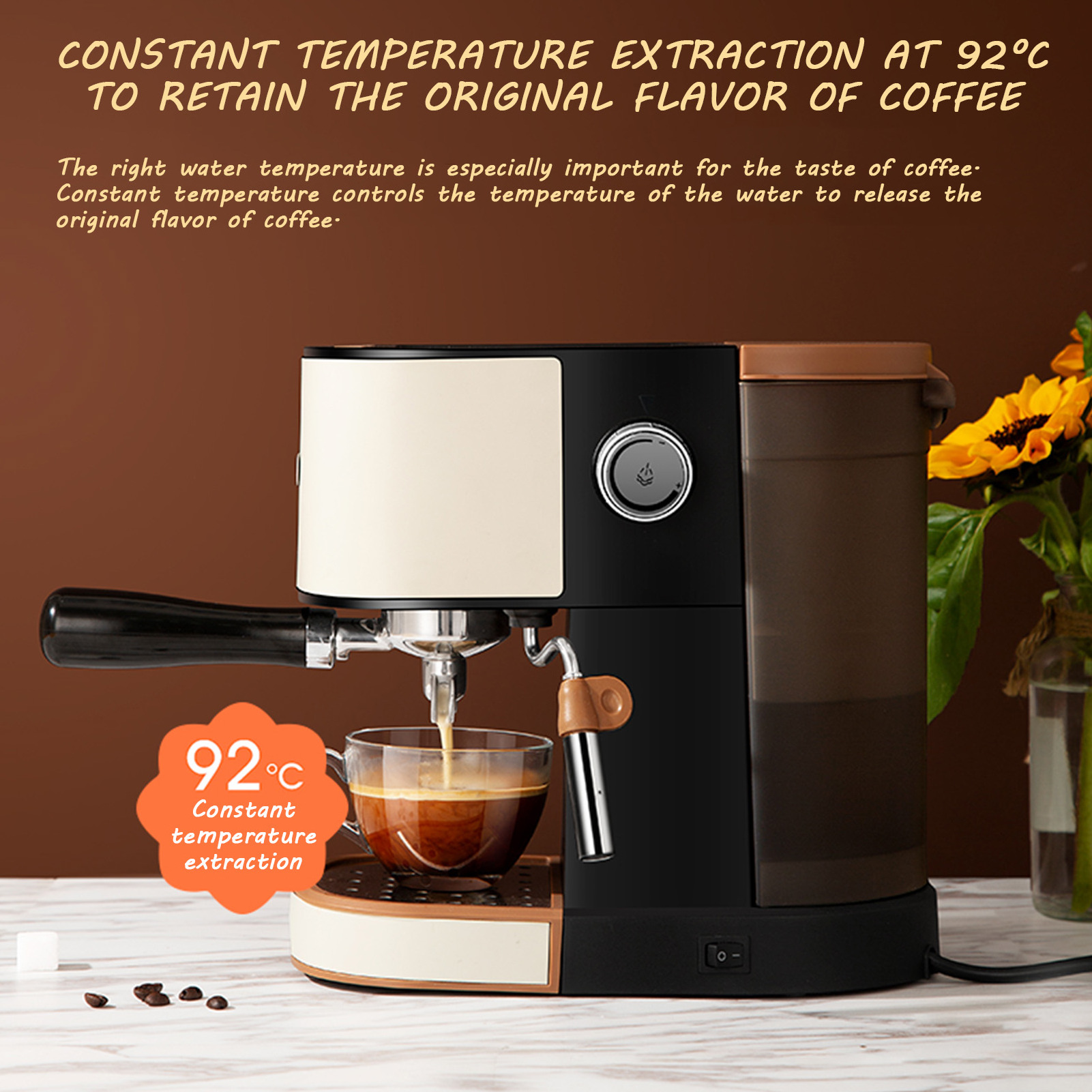 Commercial Household Best Coffee Grinders Maker Cappuccino Espresso Machine Coffee Maker with Grinder Electric Carton Froth Milk