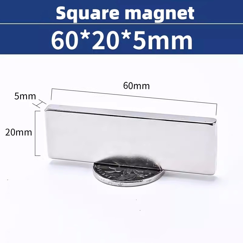 Industrial neodymium rectangular magnet N52 ndfeb permanent magnet 50x25x10mm