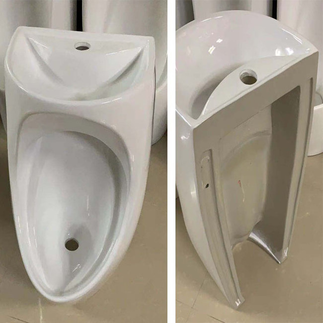 hot sale new design and save water Wall Mounted  sink  basin and urinal  combination urinal