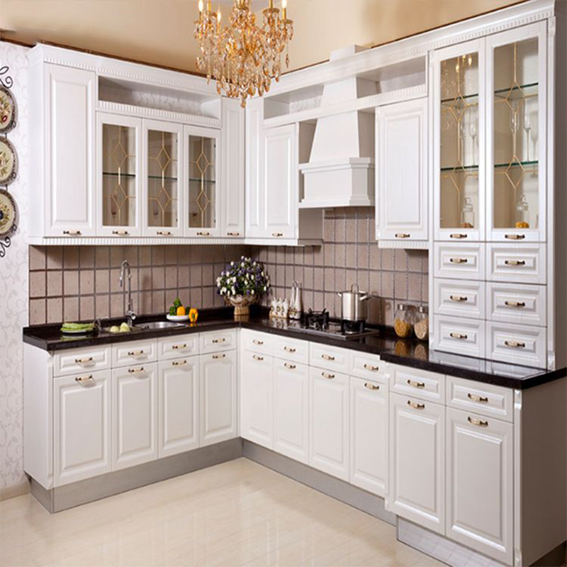 Hot stainless steel wall  kitchens with islands designs cabinets white smart cupboard