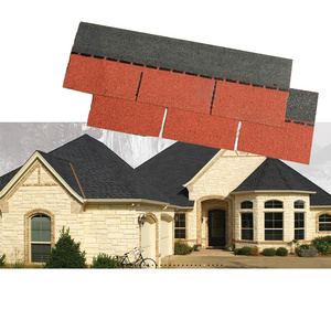 Construction materials economic waterproof  fireproof 3-tab asphalt shingles with rich color