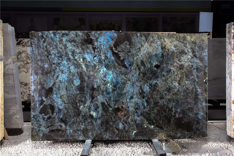 new arrival blue labradorite granite lemurian stone for vanity top