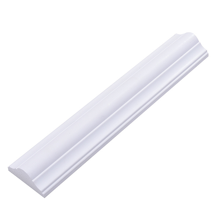 New Arrival Quick Install Plastic Flexible Trim 2.4cm Waterproof White wholesale pu moulding interior polyurethane chair rail