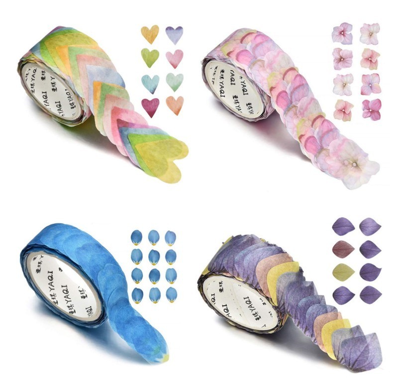 Custom Made Japanese DIY Scrapbooking Craft Decoration Label Stickers Flower Petal Washi Tape