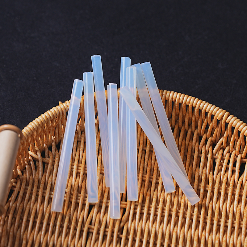 Factory Good Quality Transparent 7mm Silicone Mini  Hot Melt Glue Sticks for Kids