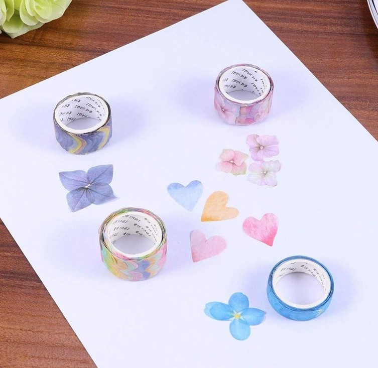 Custom Made Japanese DIY Scrapbooking Craft Decoration Label Stickers Flower Petal Washi Tape