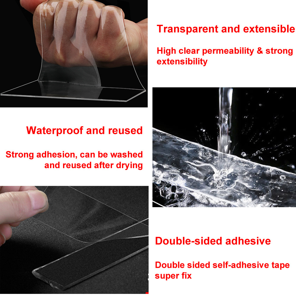 New Style Nano Double Sided Tape Heavy Duty Double Sided Nano Tape Clear Adhesive Nano Tape for Wall