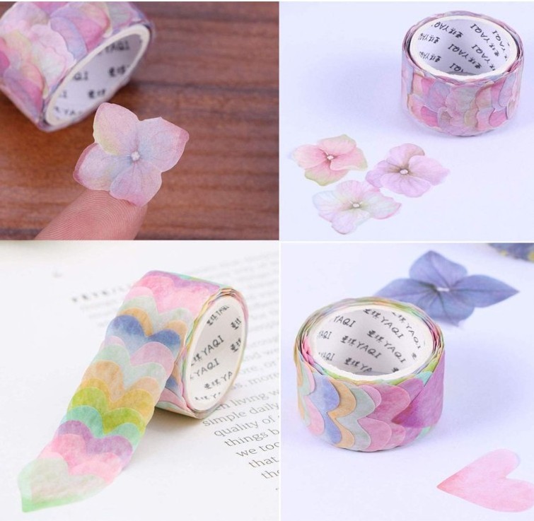 Custom Made Japanese DIY Scrapbooking Craft Decoration Label Stickers Flower Petal Washi Tape