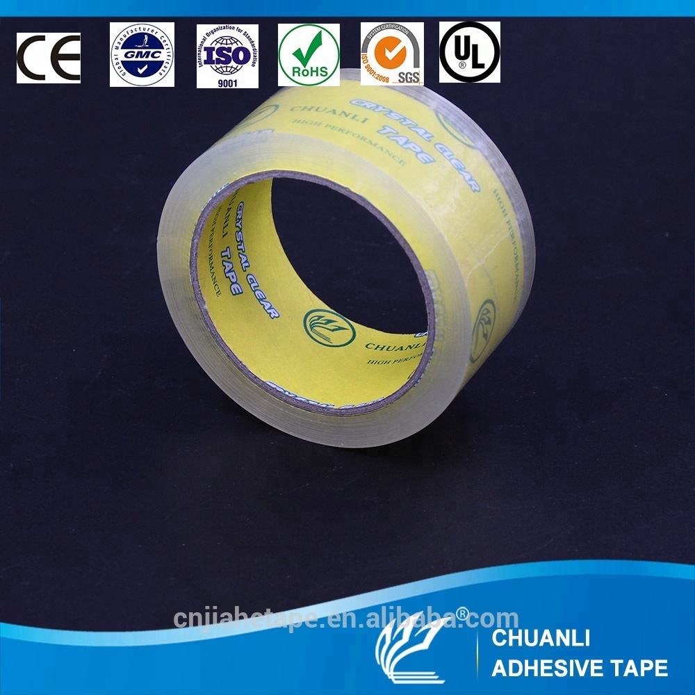 Factory Direct Sell Wholesale Bopp Yellow Crystal Super Clear Carton Sealing Tape