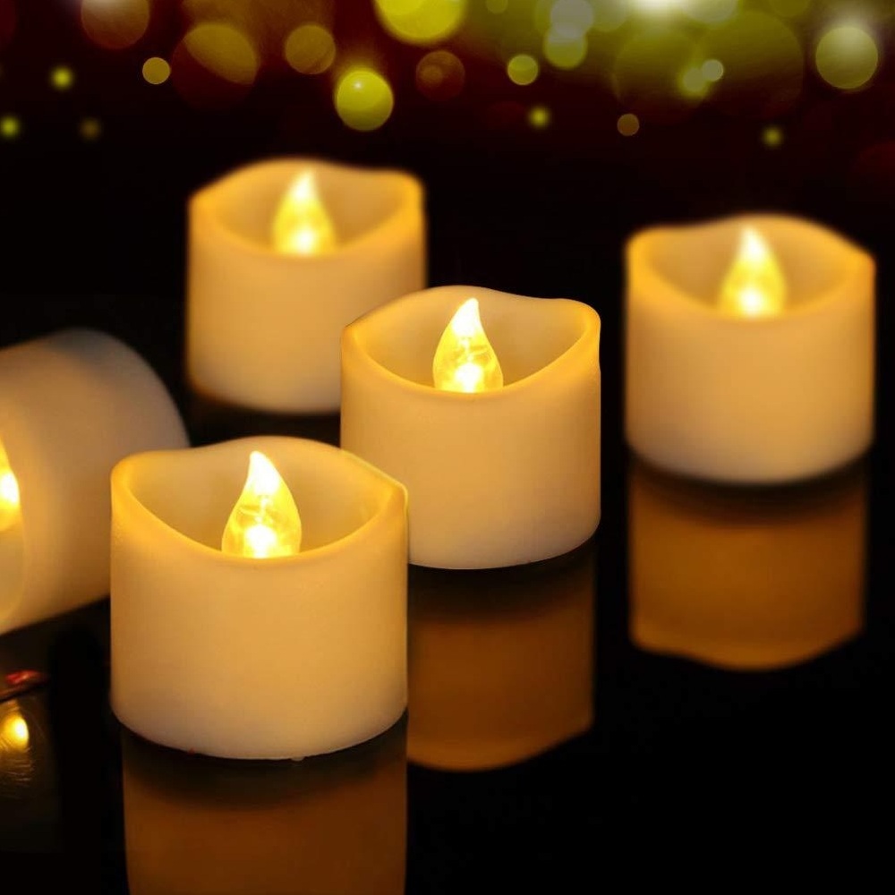 Wholesale 12pcs pack warm white flameless mini led tealight candle