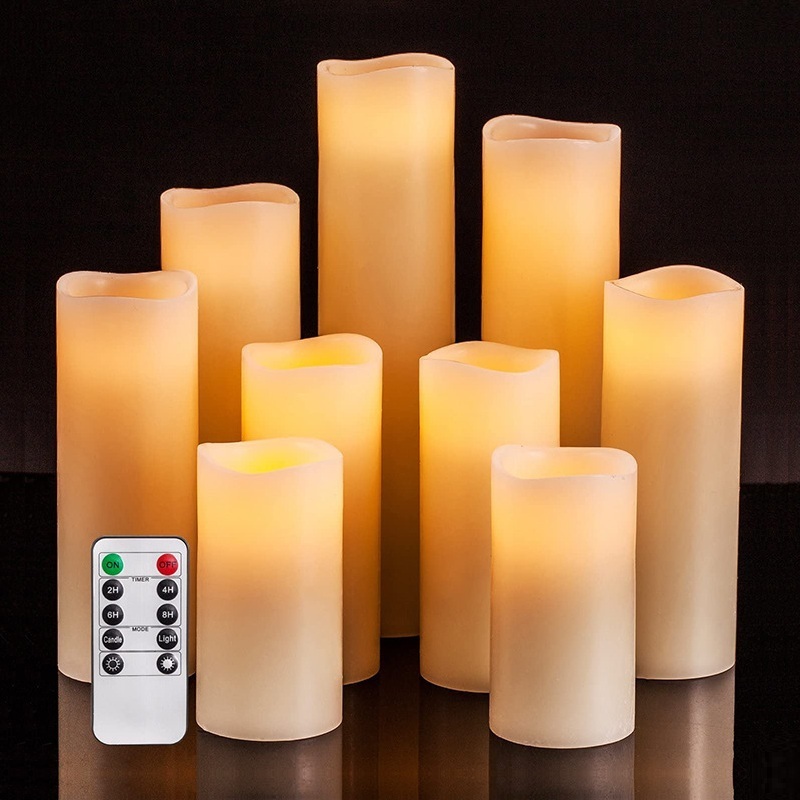 Outdoor Christmas halloween decor long candle light LED candle