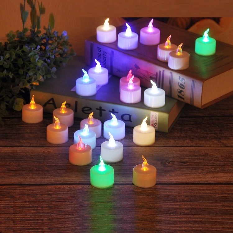 White Small Candle Christmas Light Holiday Decoration Flameless Mini LED Tea Candle Light for wedding room home decor