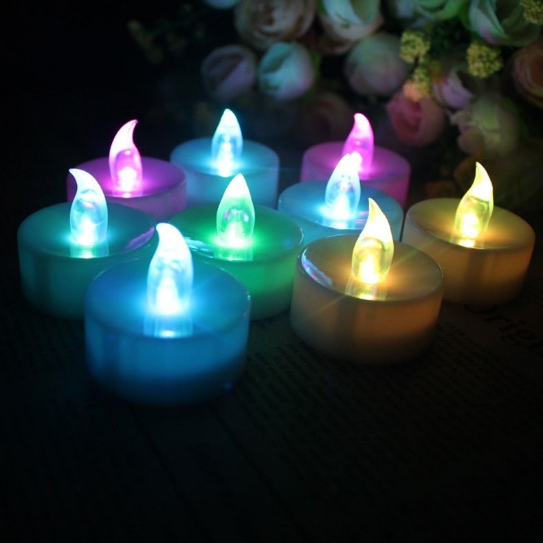 White Small Candle Christmas Light Holiday Decoration Flameless Mini LED Tea Candle Light for wedding room home decor