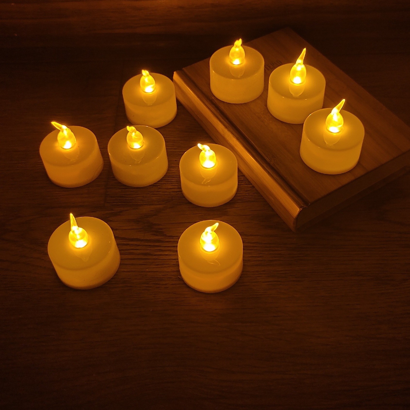 Long Lasting Battery Powered Electric Flameless Small LED Votive Tea Light Candles with Bright Warm Light