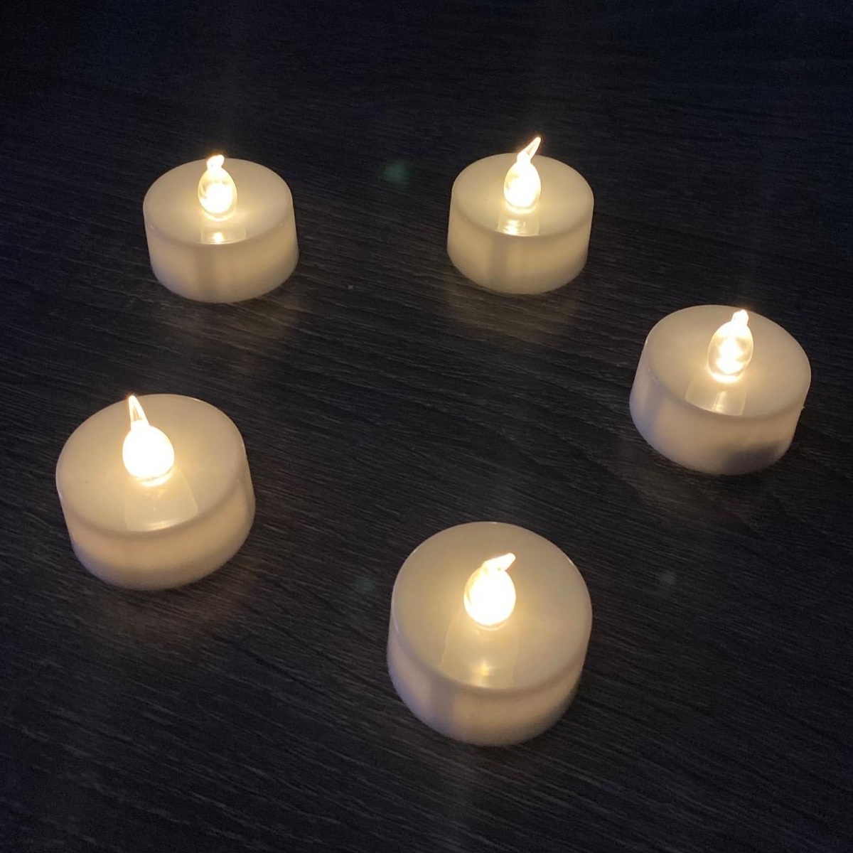 Long Lasting Battery Powered Electric Flameless Small LED Votive Tea Light Candles with Bright Warm Light