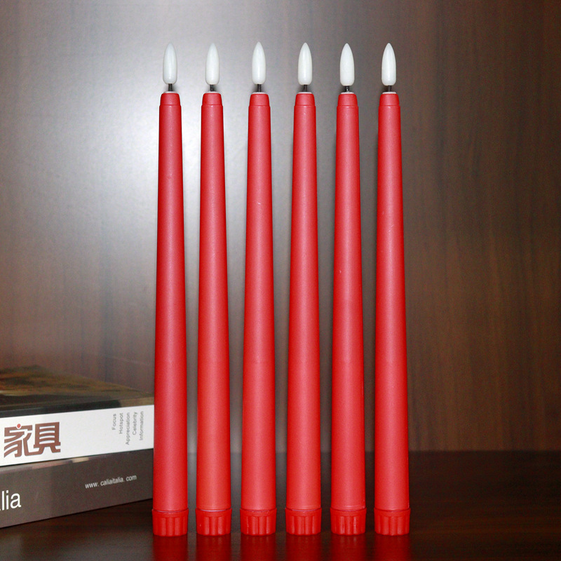 Wholesale cheap long plastic LED stick candles for wedding decoration