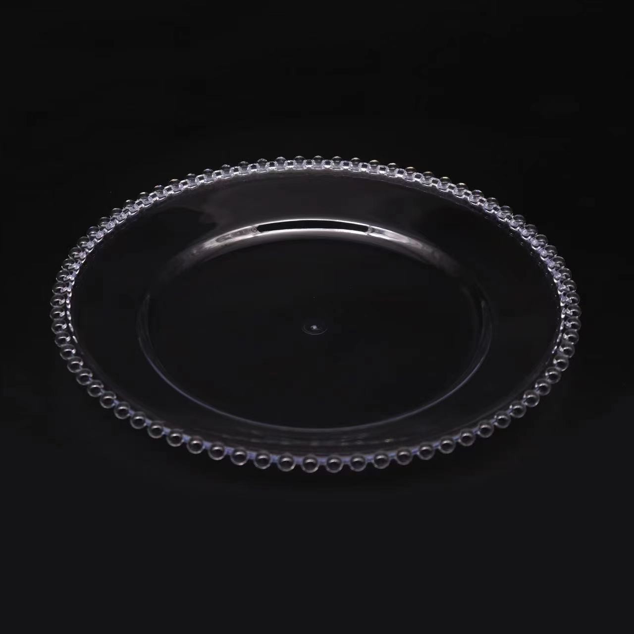 Wedding Event Party Wholesale Dinnerware Sets High End Clear Plates Gold Pearl Charger Plate