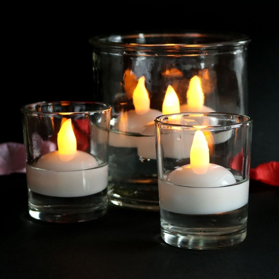 Sense Water Floating Water Proof Led Floating Tealight Mini Led Candle Spa Bar Home Home Decoration Christmas Scented for Free