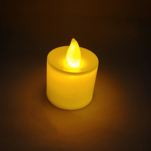 Battery Electric White Yellow Flicker Light Flameless Round Valentine's Day Decoration LED Tea Light Candles