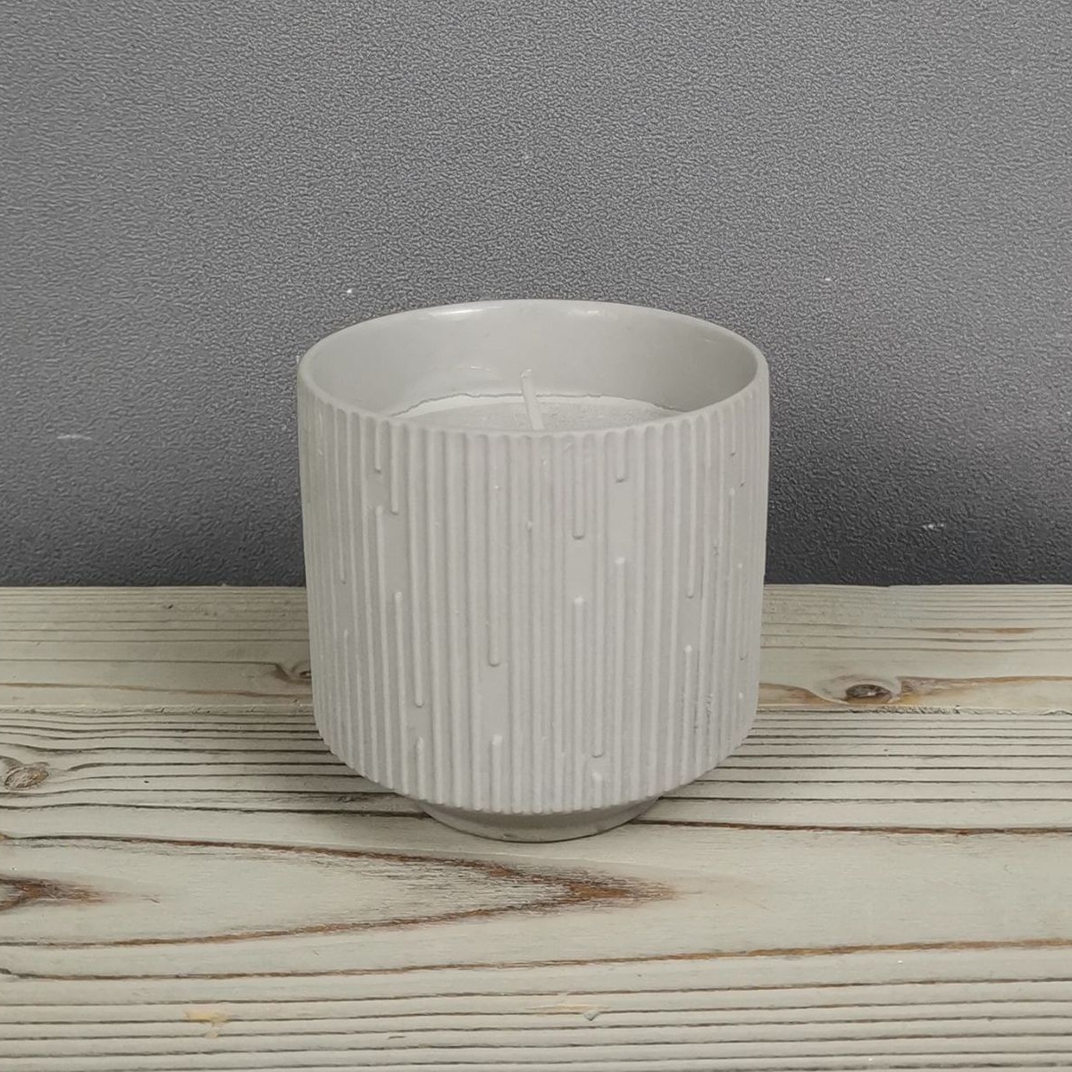 Meteor vertical stripe matte aromatherapy tea light nordic ceramic candle holder jar candle cup