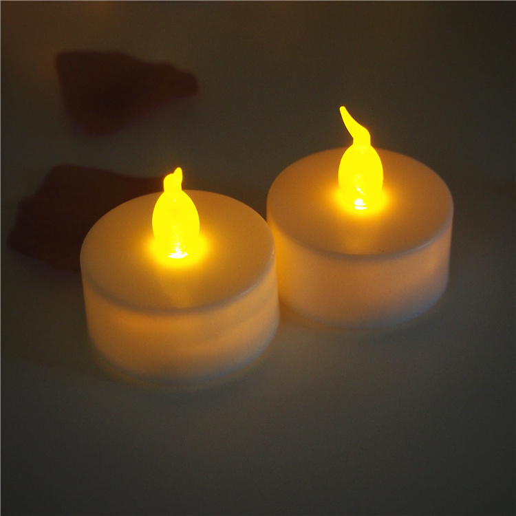 Cost-effective cheap plastic PP material small battery bright flickering light LED tea light candles