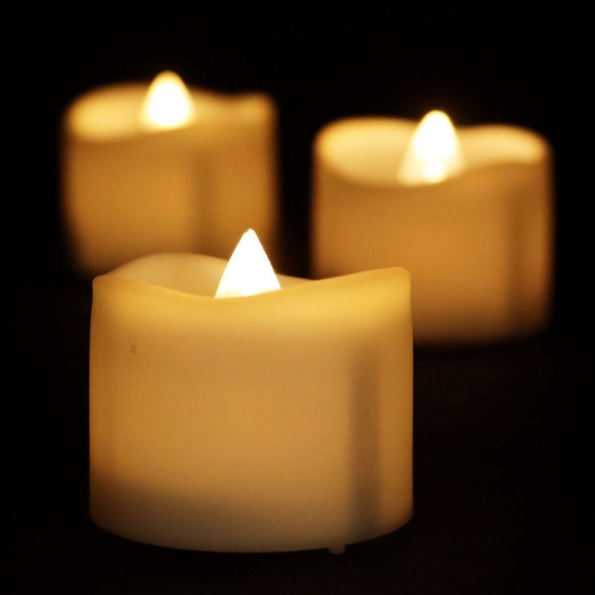 Wholesale 12pcs pack warm white flameless mini led tealight candle