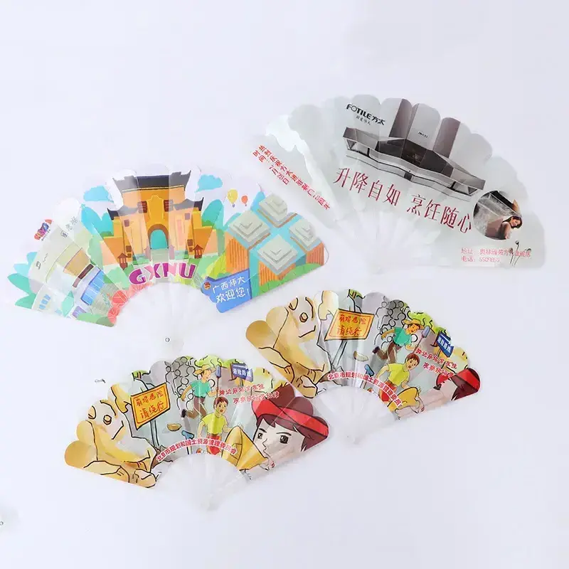 Children's Hand Fan Portable Round Plastic Fan Cartoon Or Custom Design For Summer Promotional Gifts Fan