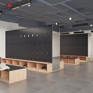 Waterproof compact laminate gym lockers  and bench