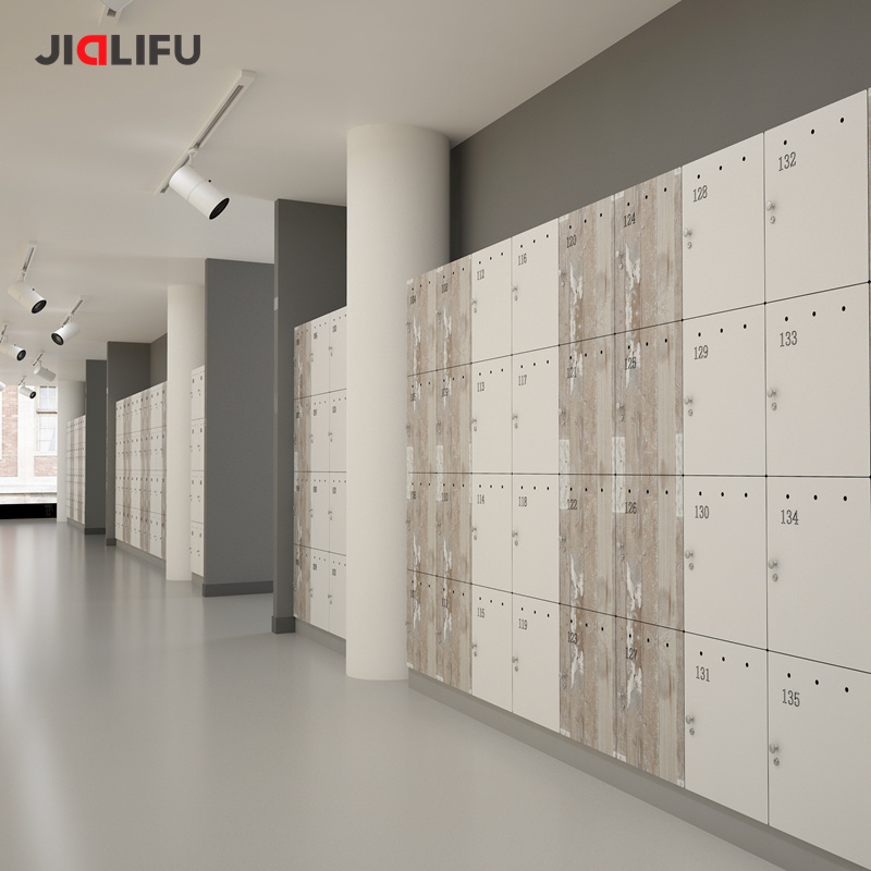 Waterproof compact laminate gym lockers  and bench