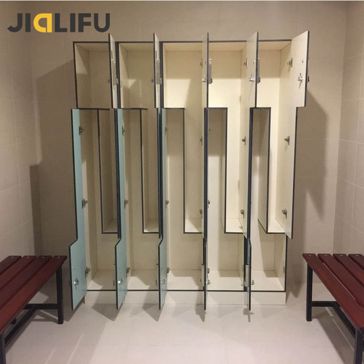 Jialifu sport HPL z shape locker for gym