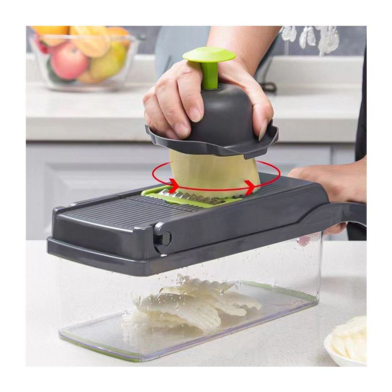 Top Seller Accessories 12 in 1 Home And Kitchen Gadgets utensils set Cutter Fruit Slicer Potato Peeler Manual Vegetable Chopper