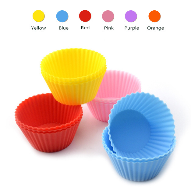 Hot Selling Reusable cake cup mold Homemade Mini Food Grade Silicone muffin maker/tray For Baking Pastry