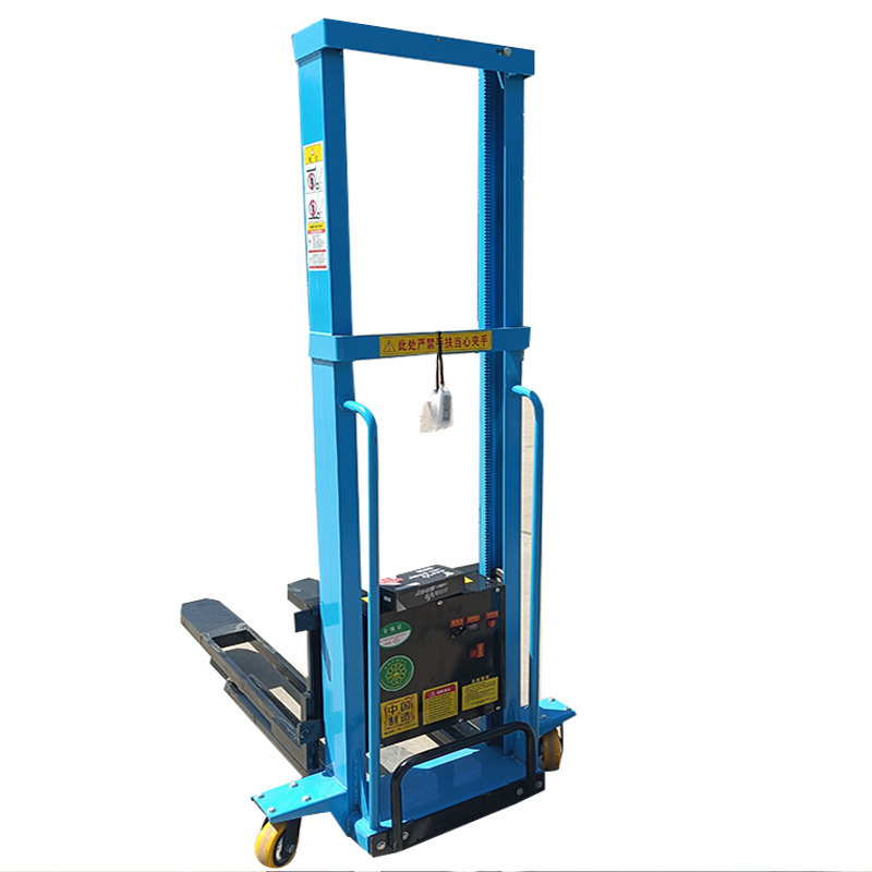 1000kg Electric truck mounted forklift automatic up and down loading and unloading small climbing carrier stacker