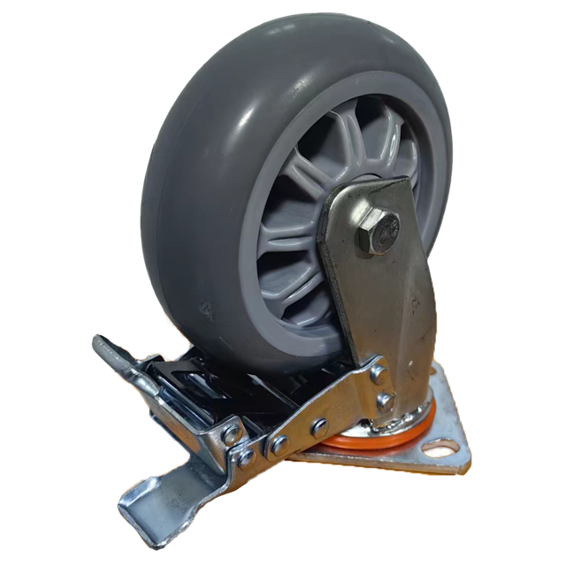 JG thickened and upgraded universal wheel polyurethane caster trailer wheel plate Xiao push wheel